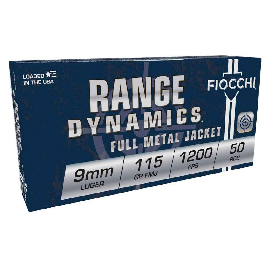 Fiocchi Range Dynamics 9mm Luger 115gr FMJ