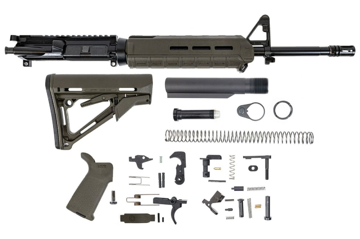 PSA 16” Mid-Length 5.56 NATO 1:7 Nitride Moe Ctr Rifle Kit, ODG