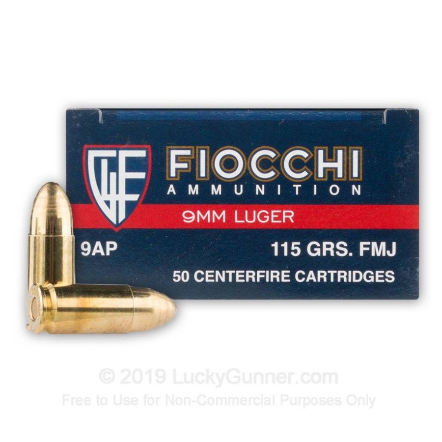 Fiocchi 9mm 115 Grain FMJ 1000 Rounds - $168
