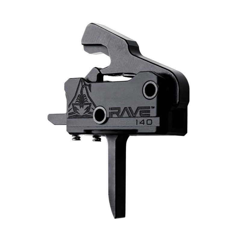 RISE ARMAMENT RAVE 140 SINGLE-STAGE FLAT DROP-IN TRIGGER, BLACK -T017F-BLK
