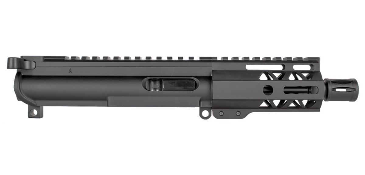 BG Complete 4.5" 9mm Upper Receiver - Black | A2 | 4" M-LOK | With BCG & CH