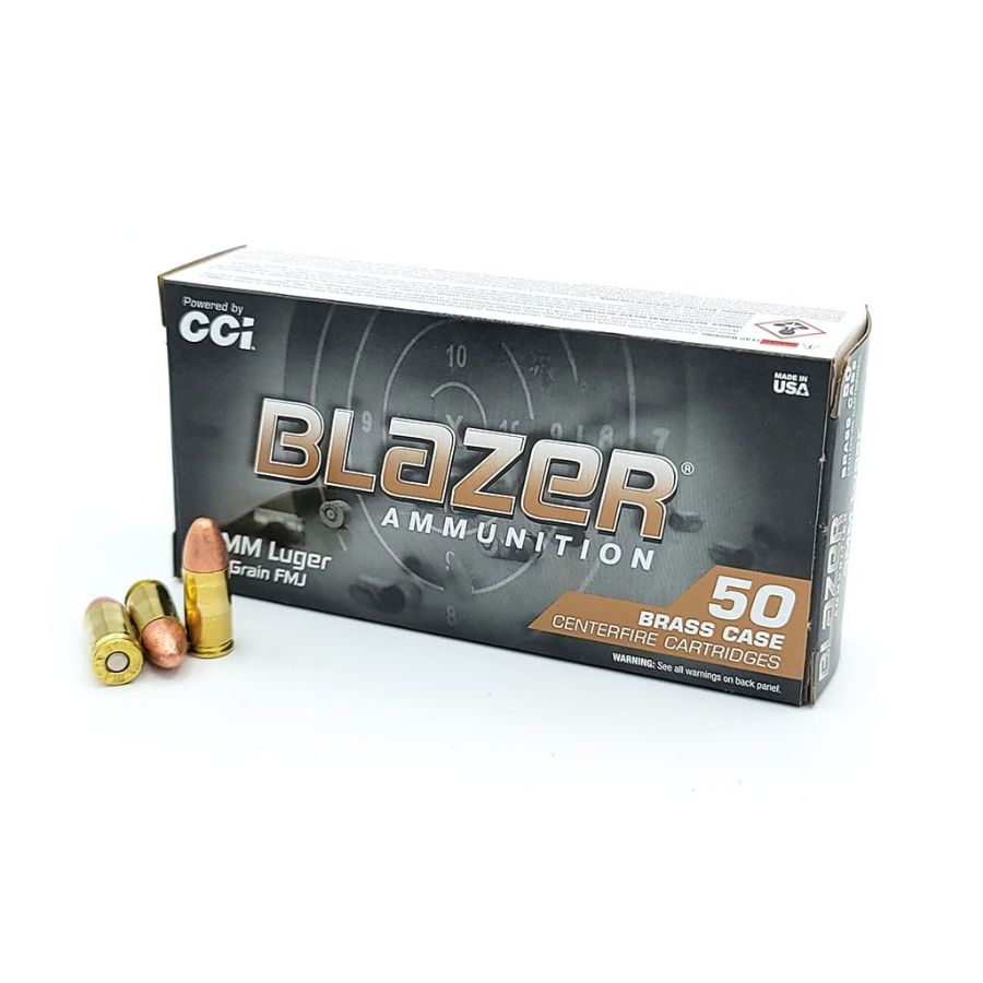 CCI - Blazer - 9mm - 115 Grain - FMJ - 1000 Rounds