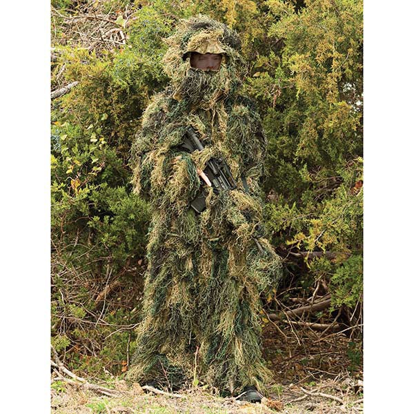 RED ROCK 5-PIECE GHILLIE SUIT WOODLAND