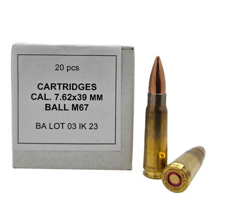 Igman White Box 7.62x39mm Ammo 123gr FMJ 20 Rounds