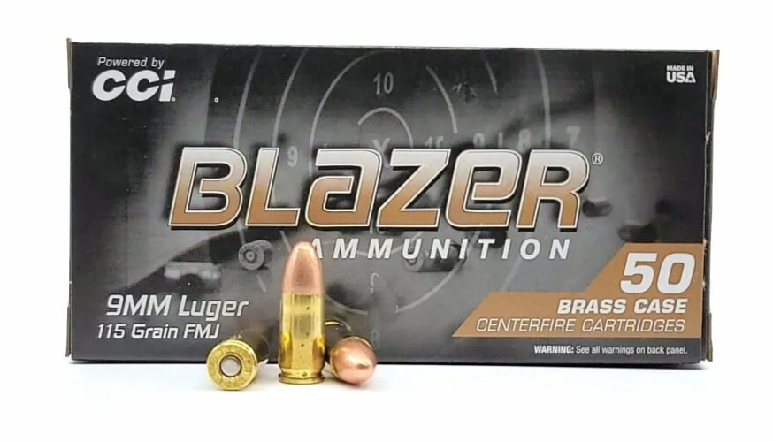 CCI - Blazer - 9mm - 115 Grain - FMJ - 50 Rounds