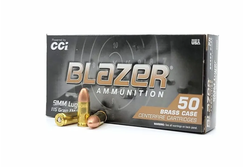 CCI - Blazer - 9mm - 115 Grain - FMJ - 50 Rounds