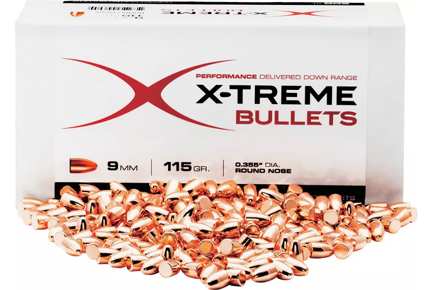 X-Treme Bullets Copper Plated Pistol Bullets - XB9R147B500