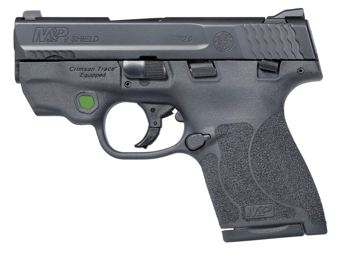 S&W Shield 2.0 Thumb Safety 9mm Pistol With Green Laser