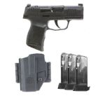 SIG SAUER 9MM P365 OPTIC READY TACPAC W/ 3 MAGS & HOLSTER, BLACK
