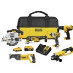 DEWALT 20V MAX Power Tool Combo Kit, 6-Tool Cordless Power Tool Set with Battery and Charger