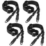 4-Pack 2 Point Sling with Metal Hook Tactical Adjustable Length 1.25” Sling