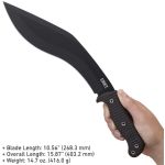 CRKT KUK Fixed Blade Knife: Carbon Steel Knife with Full Tang Kukri Recurved Blade, Injection Molded Handle, and Polyester Sheath