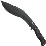 CRKT KUK Fixed Blade Knife: Carbon Steel Knife with Full Tang Kukri Recurved Blade, Injection Molded Handle, and Polyester Sheath