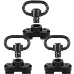 3-Pack Sling Swivel 1.25” Loop with Sling Adapter for M-Rail System Tactical Heavy Duty Detachable Push Button Swivels
