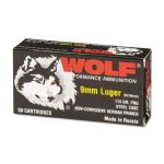 Wolf Ammo 9mm Luger 115 grain Full Metal Jacket 500 rounds